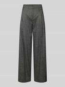 Wide leg stoffen broek met bandplooien, model 'Washington'