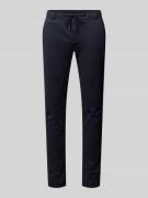 Slim fit stoffen broek met paspelzak