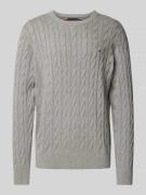 Gebreide pullover met kabelpatroon