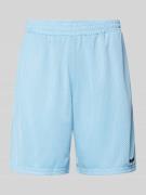 Regular fit sweatshorts met labeldetail