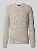 Wollen pullover met labelapplicatie, model 'Vadino'