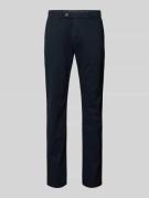 Slim fit stoffen broek met achterzakken