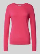 Regular fit gebreide pullover met ribboorden