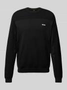 Gebreide pullover met labelprint, model 'Momentum'