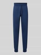 Slim fit sweatpants met elastische pijpboorden