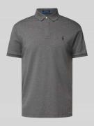 Poloshirt met geribde mouwboorden