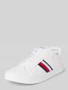 Leren sneakers met contraststrepen, model 'ICON COURT'