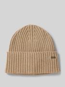 Beanie met labeldetail