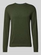 Gebreide pullover met labelstitching, model 'BASIC'