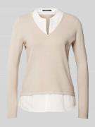 Gebreide pullover met dubbele-laagjeslook