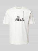 T-shirt met labelprint, model 'New York Building'