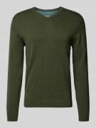 Regular fit gebreide pullover met V-hals