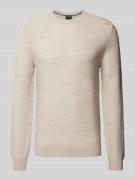 Slim fit gebreide pullover met structuurmotief