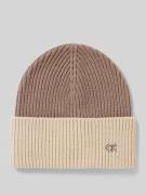 Beanie in two-tone-stijl van een mix van wol en kasjmier