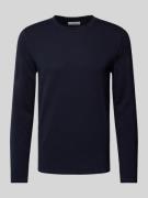 Regular fit gebreide pullover met rolboorden