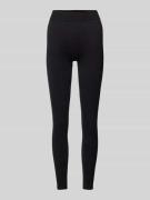 Legging in riblook met elastische band