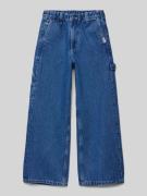 Straight leg jeans met labelpatch, model 'CARPENTER'