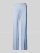 Straight leg pantalon met labelapplicatie