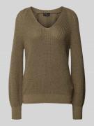 Gebreide pullover met V-hals