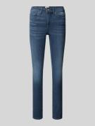 Skinny fit jeans met labelpatch, model 'WAUW'