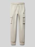 Regular fit sweatpants met logostitching