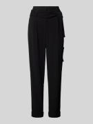 Tapered fit stoffen broek met strikceintuur