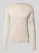 Gebreide pullover met ronde hals, model 'WYLER LIFE'