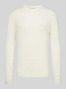 Gebreide pullover met labelbadge