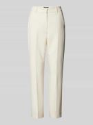 Stretch fit broek met persplooien, model 'FREDA'