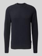 Gebreide pullover met ribboorden, model 'Kristian'