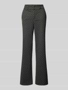 Regular fit stoffen broek met elastische band, model 'LARA CHIC'