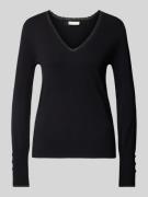 Gebreide pullover met V-hals