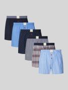 Boxershort met labelpatch in een set van 6 stuks