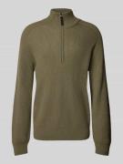 Gebreide pullover met opstaande kraag, model 'FINTO'