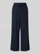 Wide leg stoffen broek met structuurmotief, model 'CISSIE'