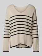 Gebreide pullover met V-hals, model 'OSTRIA'