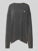 Oversized shirt met lange mouwen en logoprint