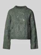 Relaxed fit gebreide pullover met wol, model 'LINA'