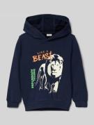 Regular fit hoodie met glow-in-the-dark-print