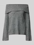 Regular fit gebreide pullover met off shoulder-mouwen en brede omslag,...