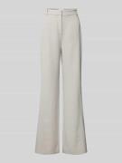 Wide leg stoffen broek met riemlussen