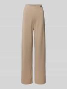 Straight leg broek met labelapplicatie