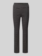 Stoffen broek met labeldetail, model 'Ina'