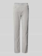 Slim fit broek van fijne corduroy met elastische band