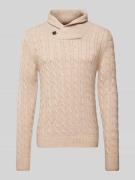 Gebreide pullover met opstaande kraag, model 'CRASH'