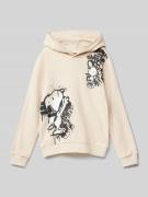 Hoodie met motiefprint