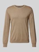 Slim fit gebreide pullover met ronde hals