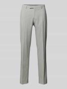 Straight leg pantalon van scheerwol met persplooien