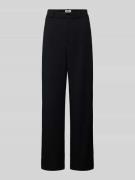 Straight leg stoffen broek met riemlussen