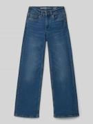 Straight fit jeans met steekzakken, model 'ILVY'